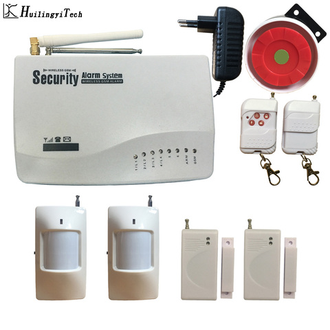 NEW HuilingyiTech Home Alarm System Wireless Gsm Home Security System Door&PIR Infrared Detector 433MHz Alarm Home Burglar Kit ► Photo 1/6