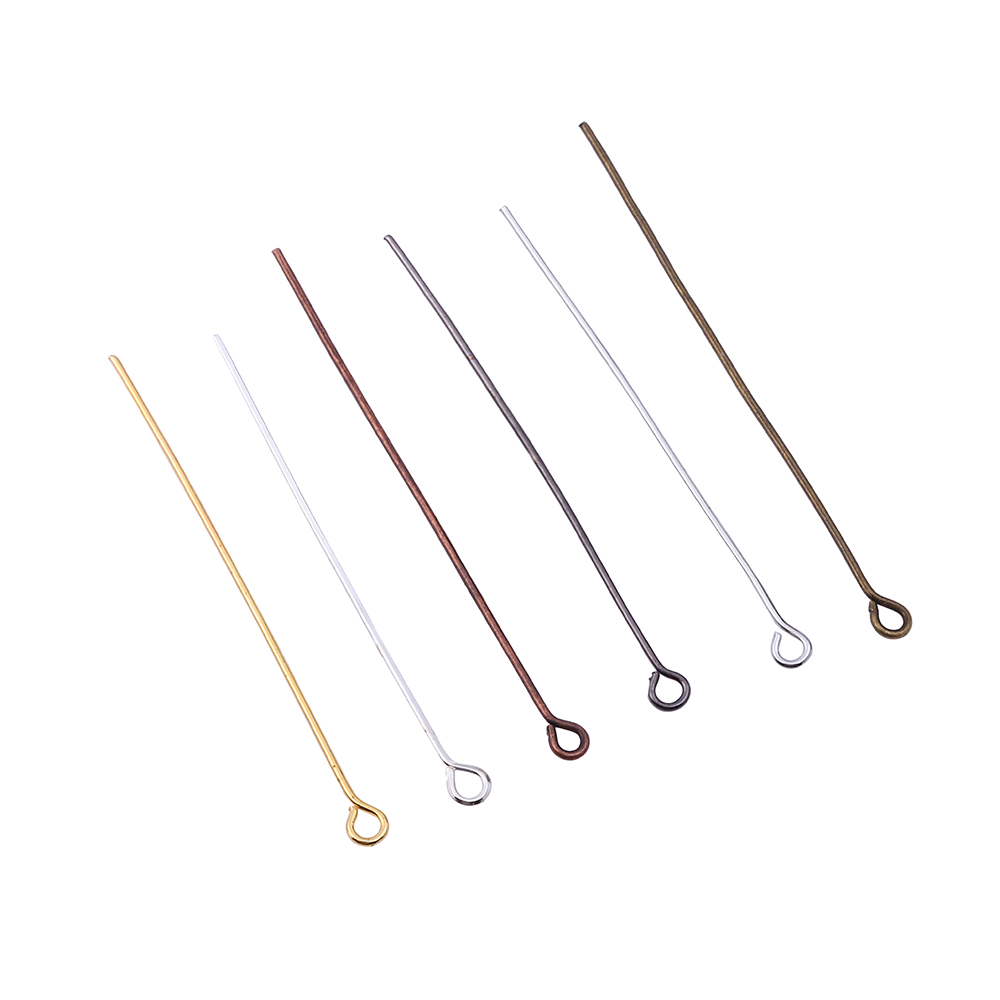 Wholesale Silver Plated Ball Head Eye Pins Jewelry Making Findings 20/30/40/50mm 