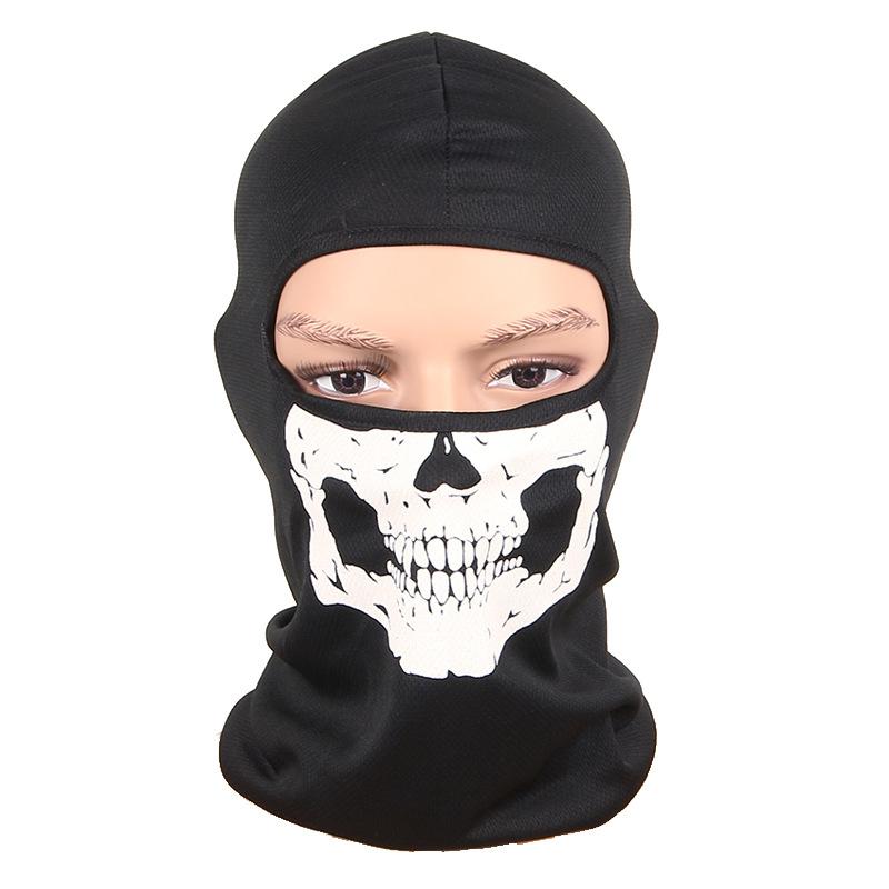 Motorcycle Bike Balaclava Ghost Skeleton Skull Mask Full Face Neck Head Hood Cap 