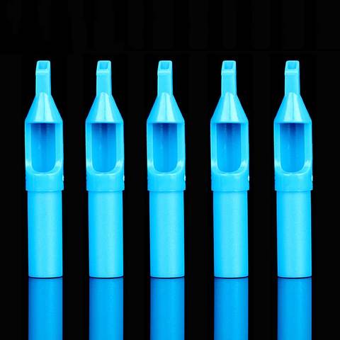50pcs 4/5/7/9/11/13FT Blue Sterile Disposable Tattoo Machine Gun Nozzle Tips Needle Tube For Tattoo Gun Needle Ink Cup Grip Kits ► Photo 1/6