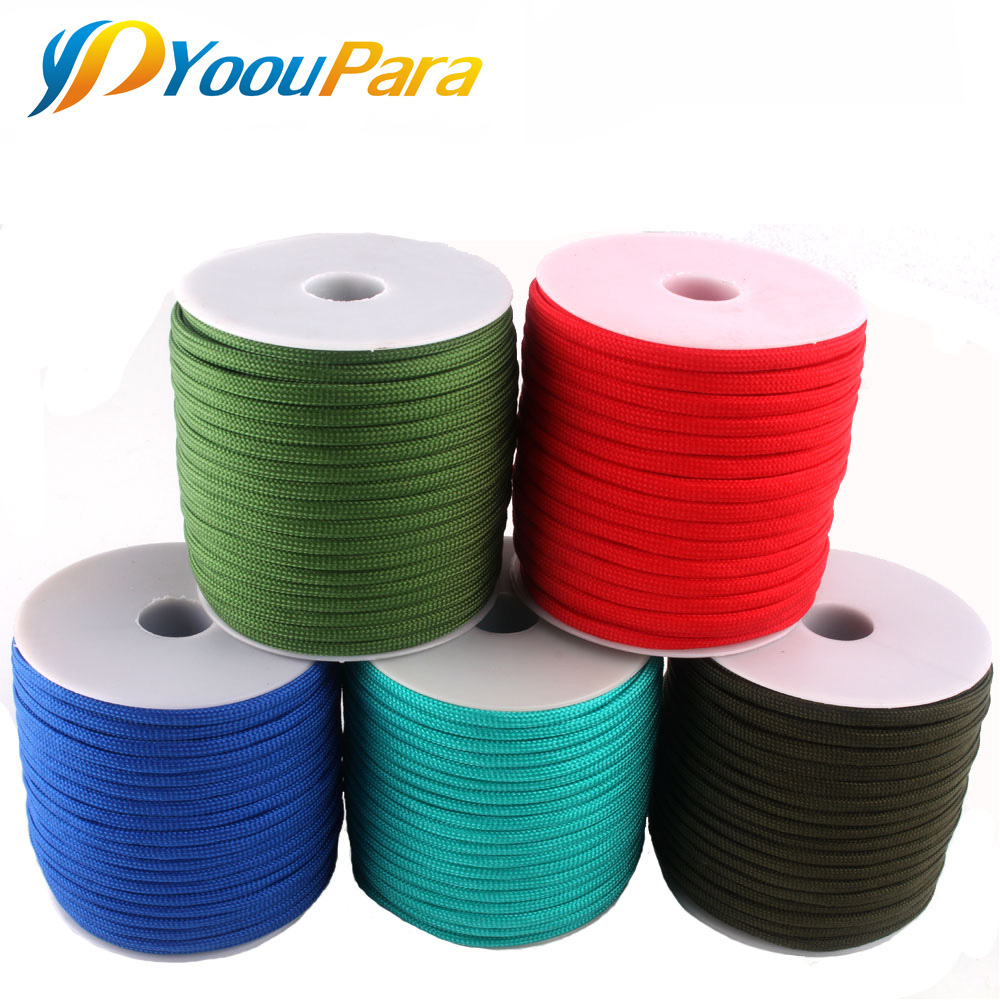 110 Colors Dia. 2mm Paracord for Survival Parachute Cord Lanyard one stand  Cores 100FT Rope Camping Climbing Camping Rope Hiking