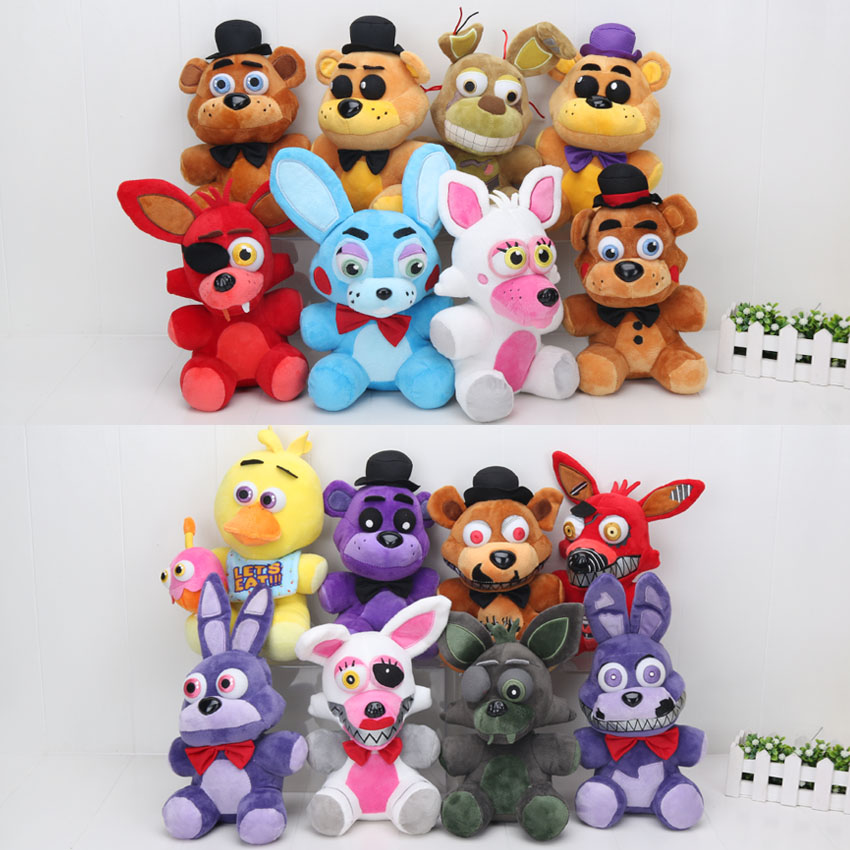 25cm fnaf plush toy plush Golden Freddy Fazbear Mangle bonnie foxy Stuffed  Doll Toys Sister Location