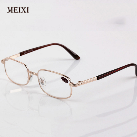 Men Women Boxed Reading Glasses Glass Lenses Presbyopia Alloy Frame Unisex Eyewear +0.5+0.75+1.25+1.75+2.25+2.75+3.25+3.75 ► Photo 1/3