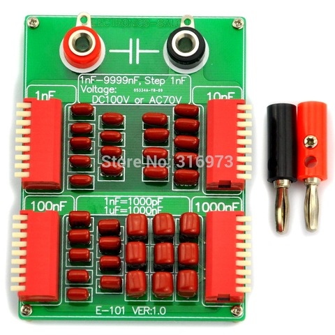 1nF to 9999nF Step-1nF Four Decade Programmable Capacitor Board. ► Photo 1/6