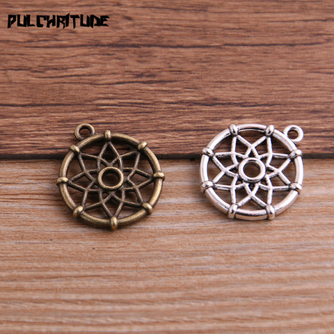  12pcs 20*22mm New Two Color Small Dream Catcher Charms Pendants For DIY Jewelry Handmade Making Accessorie P6702 ► Photo 1/6