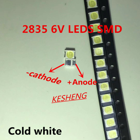 100pcs Original UNI LED 3528 2835 1210 high power lamp bead 1 watt 6 volt cold white for LED LCD TV backlight application ► Photo 1/3