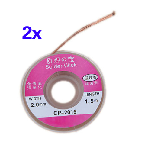 CNIM Hot 2Pcs 75cm Solder Wick Remover Desoldering Braid Wire Sucker Cable Fluxed Flux ► Photo 1/6