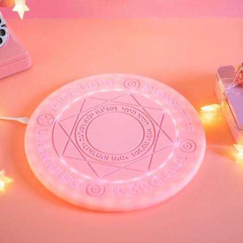 10W Glowing Magic Array Universal Qi Fast Charging Wireless Charger for iPhone Charger Magic Array Wireless Charger ► Photo 1/6
