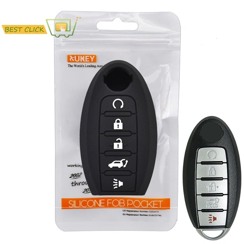 5 Button Silicone Car Key Case For Nissan Rouge Maxima Altima Sentra Murano Qashqai Cover Keyless Remote Fob Shell Skin Holder ► Photo 1/6