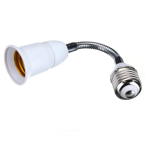 E27-E27 Flexible Extension Lamp Base Adapter Converter LED Holder Socket 
