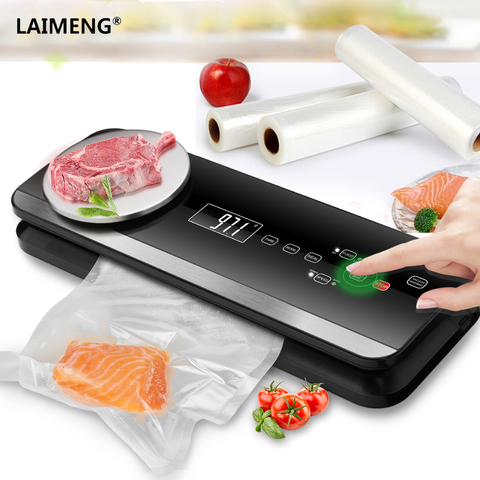 LAIMENG Automatic Vacuum Sealer Sous Vide With Vacuum Bags Packing Machine Vacuum Packer Package For Kitchen Food Fresh S198 ► Photo 1/6