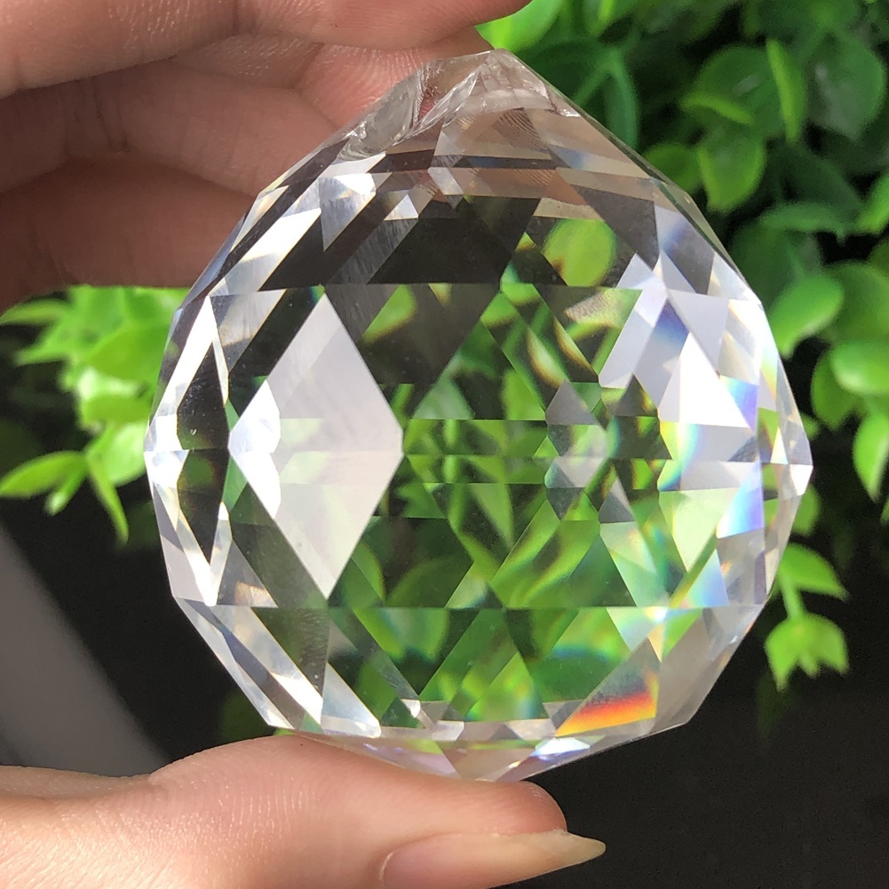 5pcs 15MM Crystal Lamp Ball Prisms Chandelier Wedding Decor Suncatcher Pendants 