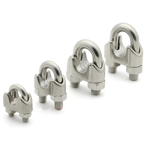 U type clamp Wire Rope Clips M2/3/4/5/6/8/10/12/14mm Wire Rope Clip Cable Bolts Rigging Hardware clamps 304 Stainless Steel ► Photo 1/4