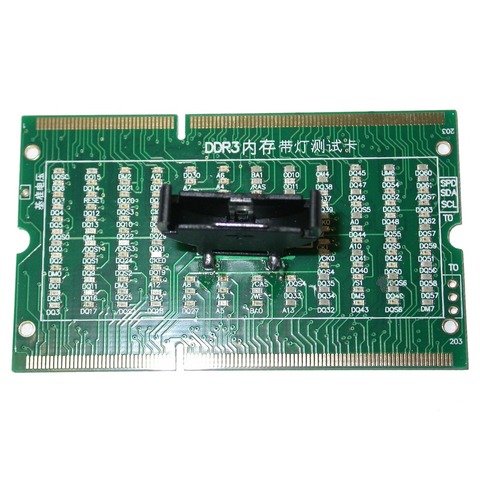 Hot Offer Components New Laptop Notebook Memory LED Light Tester Slot DDR3 Test Card SO-UDIMM 204-Pin Out LED Tester Diy Kit ► Photo 1/6