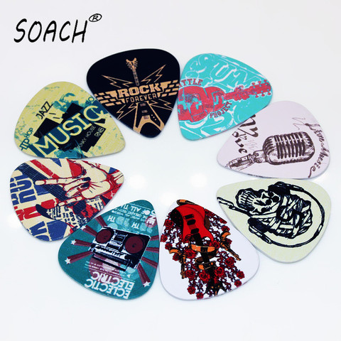 SOACH 10pcs Newest  Music element Guitar Picks Thickness 0.71mm guitar pick ukulele Guitar Accessories Musical Instruments ► Photo 1/5