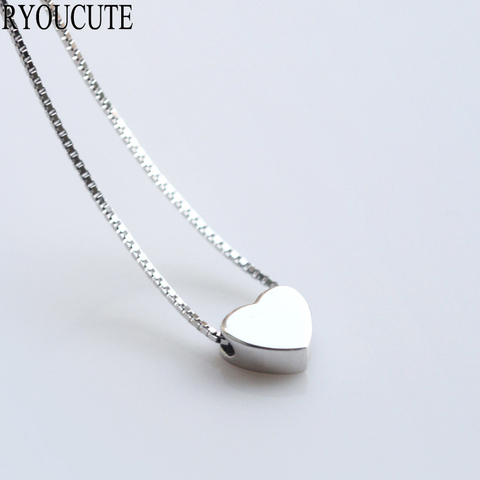 Bohemian New Silver Color  Heart Necklaces Pendants for Women Wedding Long Necklace Statement Jewelry ► Photo 1/2