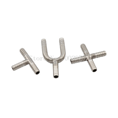 Stainless Steel U Shaped Hose Barb Tee 3-Way T-Shape 4-Way Beer Hose Splicer Connector Cross Fittings for Home Brewing Beer Line ► Photo 1/5