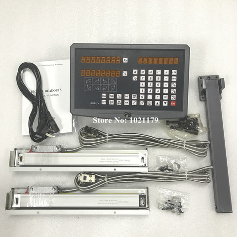 Free shipping high precision instruments lathe & mill 2 axis DRO digital readout with 2 pcs linear glass scales ► Photo 1/6