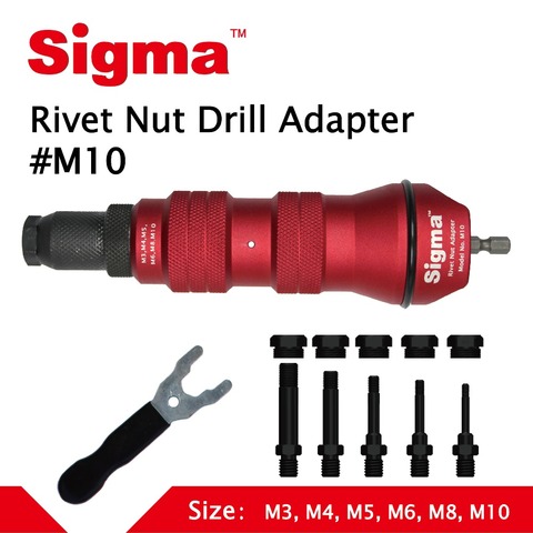 Sigma #M10 HEAVY DUTY Threaded Rivet Nut Drill Adapter Cordless or Electric power tool accessory alternative air rivet nut gun ► Photo 1/5