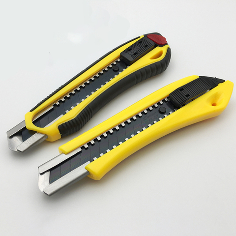 Retractable Utility Knife 18mm Durable Stainless Steel Blade 6 inch, 6.3 inch, 6.4 inch, 6.5 inch Paper Knife Stationery School ► Photo 1/6