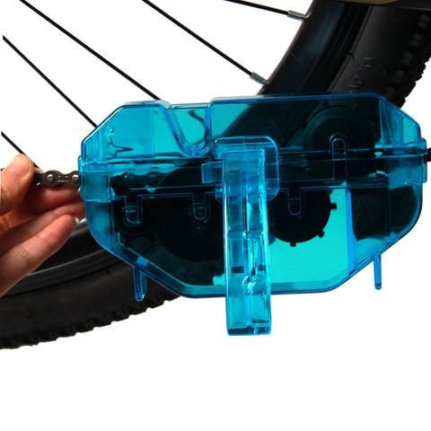 Bicycle bike Chain Cleaner Road Machine Dry Scrubber Wash Tool Kit Color Blue Plastic Mountaineer Chain Cleaning Accessories ► Photo 1/6