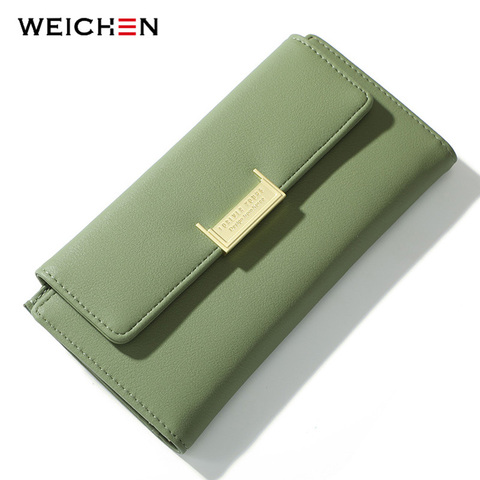 WEICHEN Many Departments Women Wallet Long High Quality Female Wallets Clutch Zipper Pocket Card Holder Ladies Purse Carteras ► Photo 1/6