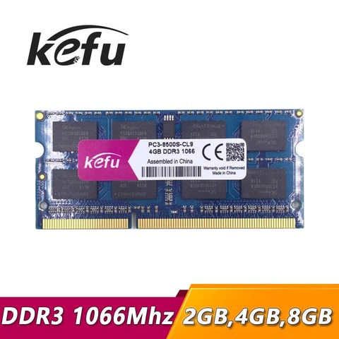 KEFU memory ram ddr3 4gb 2gb 8gb 1066Mhz pc3-8500 sodimm laptop, ddr3 ram 4gb 2gb 1066mhz pc3 8500 notebook, ddr 3 ddr3 4gb 1066 ► Photo 1/5