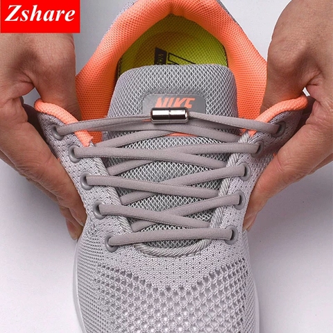 1Pair No tie Shoelaces Round Elastic Shoe Laces For Kids and Adult Sneakers Shoelace Quick Lazy Laces 21 Color Shoestrings ► Photo 1/6