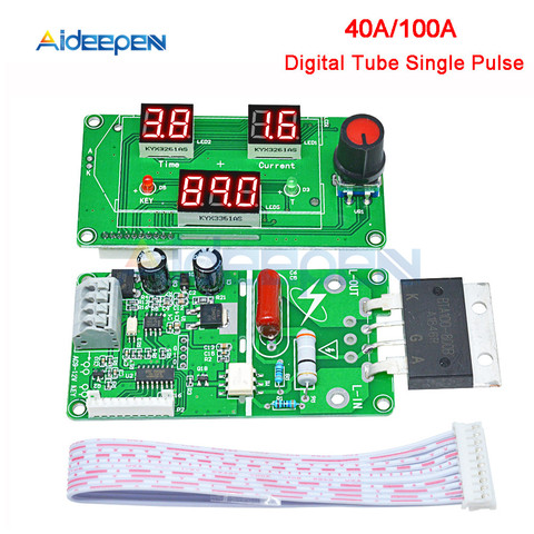 40A 100A Spot Welder Control Module LED Digital Single Pulse Encoder Spot Welding Time Transformer Controller 0-999 sec Red ► Photo 1/6