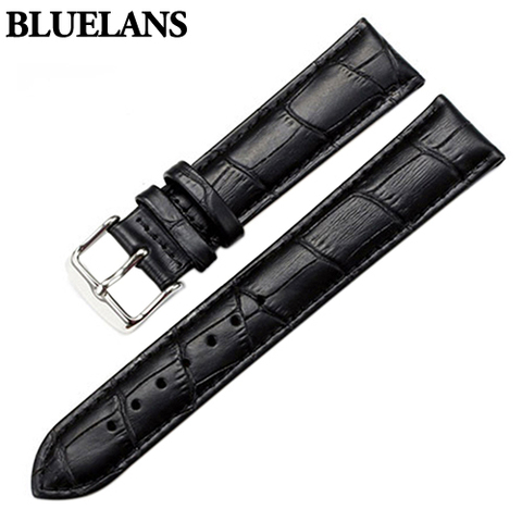 Watch Band Women Men Unisex Faux Leather Watch Strap Buckle Band Watch Belts Black Brown White 18mm 20mm 22mm Watchband ► Photo 1/6