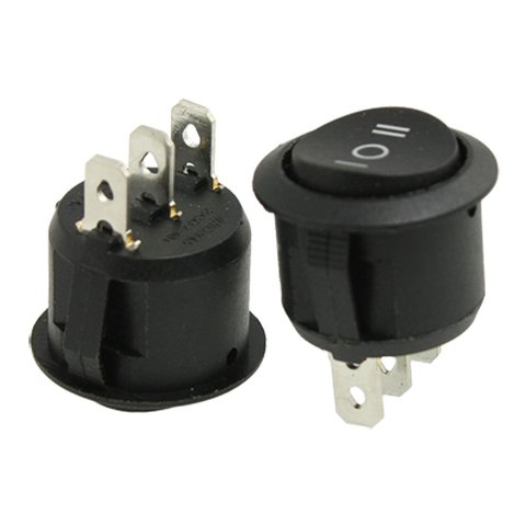 2 x AC 3 Pin SPDT ON/OFF/ON 3 Position Round Rocker Switch ► Photo 1/2