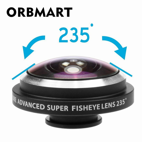 ORBMART Universal Clip 235 Degree Super Fish Eye Camera Fisheye Lens For Apple iPhone Samsung Xiaomi Huawei Mobile Phone Lenses ► Photo 1/6