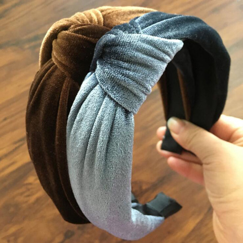 Women Headband Twist Hairband Bow Knot Cross Tie Wide Headwear Hair Band  Hoops