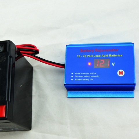 12V 24V 36V 48V battery desulfator regenerator for 12V - 72V lead acid batteries with quick disconnect cables ► Photo 1/1