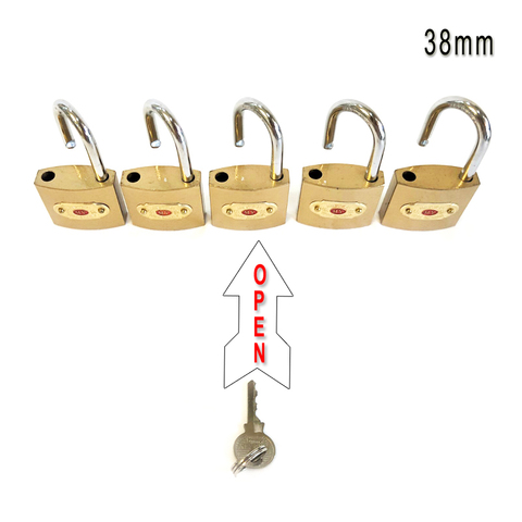 free shipping 5PC 38mm padlocks open by same keys ► Photo 1/1