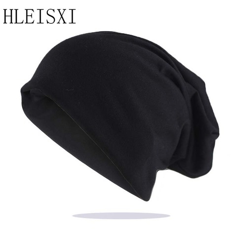 HLEISXI New Spring warm hats for women casual stacking solid color Skullies beanies Men Fashion Hat ► Photo 1/6