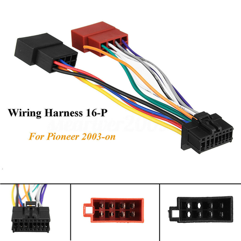 16 Pin Car Stereo Radio Player ISO Wiring Harness Connector for Pioneer 2003-on ► Photo 1/6