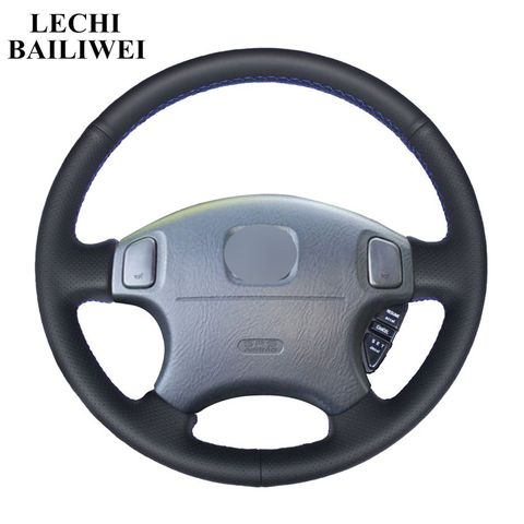 Black Artificial Leather Car Steering Wheel Cover for Honda CRV CR-V 1997-2001Accord 6 1998-2002 Odyssey 1998-2001 Prelude ► Photo 1/6