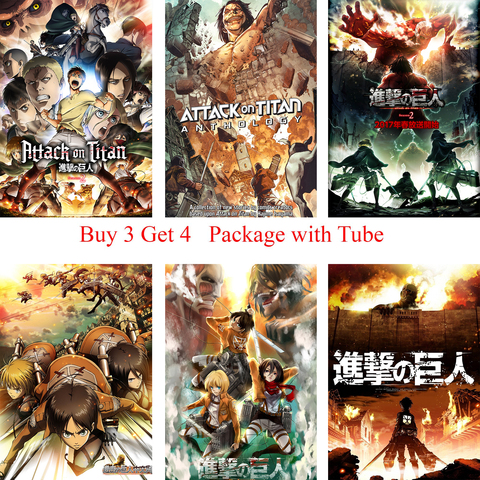 Classic Japanese Attack Titan Poster  Anime Posters Attack Titans - 2023  New Classic - Aliexpress