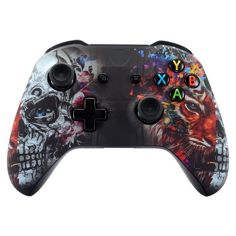 Tiger Skull Soft Touch Faceplate Cover, Front Housing Shell Case for Xbox One S & for Xbox One X Controller - SXOFT22X ► Photo 1/1