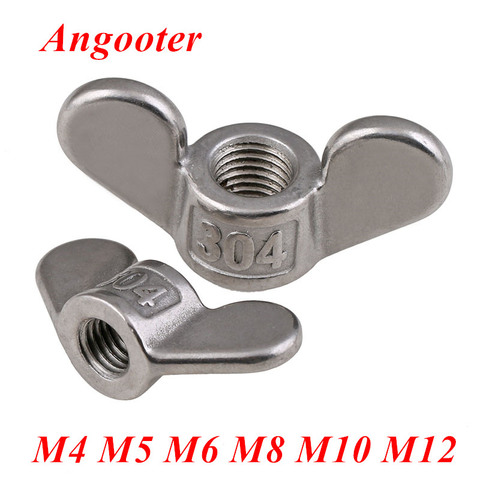 M4 M5 M6 M8 M10 M12 Wing Nut 304 Stainless steel Large Ears Hand Tighten Nut Wingnut Butterfly Nut Ingot Two Claw Nuts ► Photo 1/2