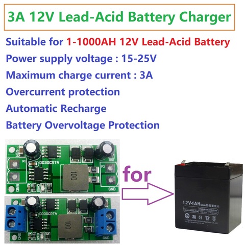 3A 12V 1-1000AH Lead-Acid Battery accumulator storage cell Charger Charging for  UPS Car Solar motorcycles electric road vehicle ► Photo 1/6