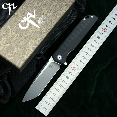 CH3507 Flipper folding knife D2 blade G10 + steel handle outdoor camping Tactics hunting pocket fruit kitchen Knives EDC tools ► Photo 1/1