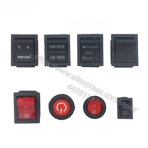 Children's electric car button switch,power switch,high speed/low speed,manual/rc and self-reset switch for baby car ► Photo 1/6