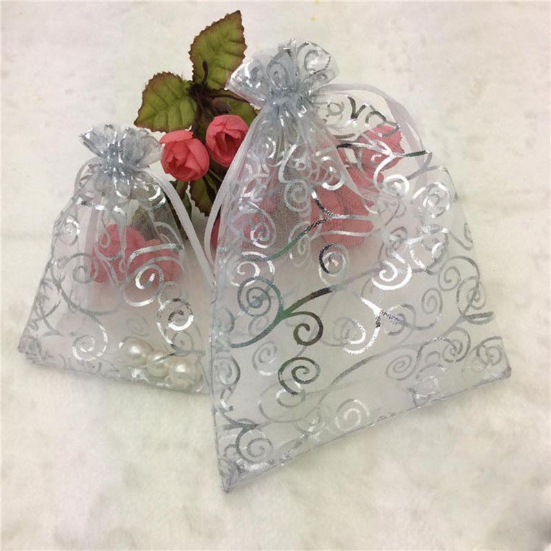 10pcs Organza Gift Bags Jewellery Pouch Wedding Party Candy Pouch Crafts Decor 
