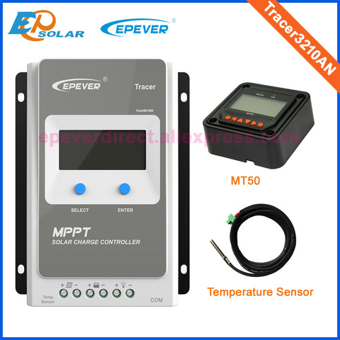 EPEVER mppt EPsolar Tracer3210AN 12V 24V battery auto work temp sensor and MT50 Meter 30a mppt Solar power bank controller ► Photo 1/6