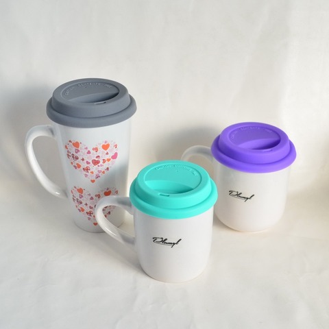 Eco-Friend silicone lids for mugs(without mugs)Dustproof lids for Ceramic Coffee Mugs drinking cup lids different diameter lids ► Photo 1/6