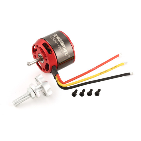 DXW C2826 2826 1290KV 2-4S 5mm Outrunner Brushless Motor for RC FPV Fixed Wing Drone Airplane Aircraft 1290 Propeller ► Photo 1/6