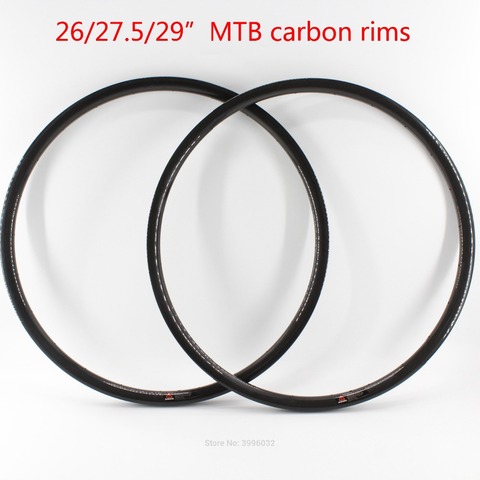 New 26/27.5/29er inch mountain bike 3K UD 12K full carbon fibre bicycle wheelset carbon clincher rims MTB disc brake Free ship ► Photo 1/1