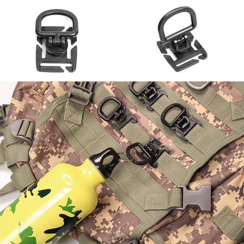 bushcraft 5pcs Tactical 360 Rotation D-ring Clips MOLLE Webbing Attachment Backpacks EDC ► Photo 1/6
